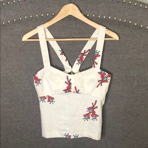 SOLD.   Zara White Fitted Top Size S